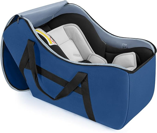 Padded Car Seat Bag Compatible with most Nuna Pipa car seats, UPPAbaby MESA V2 without Base & Chicco KeyFit 30 and base, Car Seat Travel Bag for airplanes