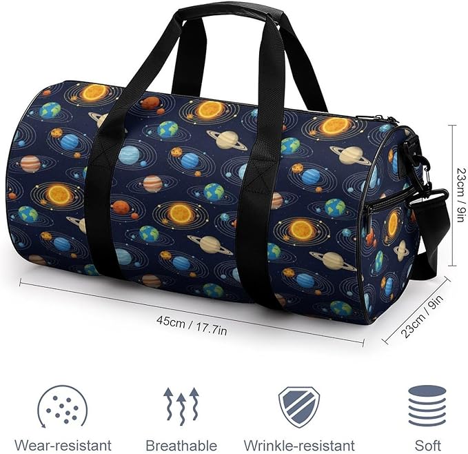 Overnight Weekender Travel Bag Planet Gym Sports Travel Workout Bag Basketball Football Weekender Bags