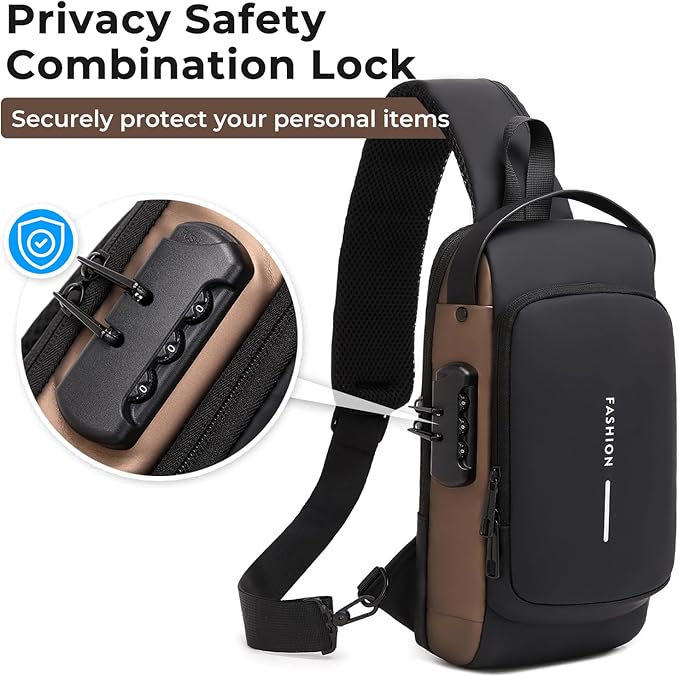 Sling Bag For Women | Anti Theft Crossbody Bags For Women & Men - Travel Hiking Purse Chest Bag Daypack – Black