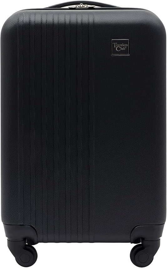 Travelers Club Cosmo Luggage, Black-20, 20-Inch
