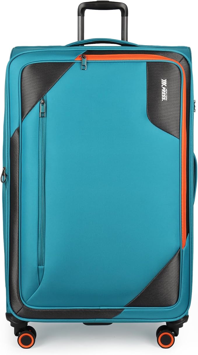 Suitcases with Wheels 32 inch Luggage,Large Softside Suitcase Expandable 20% w/TSA LOCK,Lightweight Travel Suitcase for Men/Women（SkyBlue,32in）