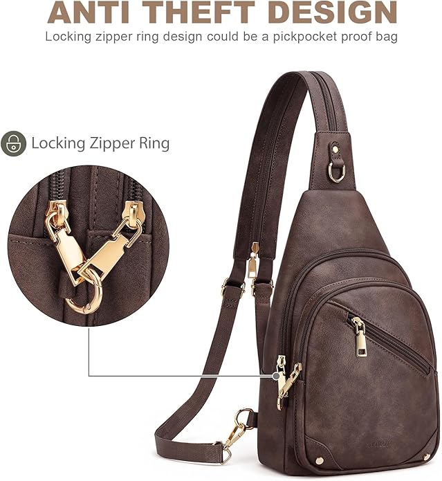 Anti Theft Sling Bag for Women, RFID Crossbody Purses Convertible Sling Backpack, Cross Body Purse Chest Bag