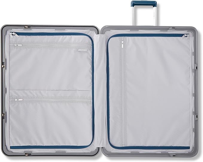 Framelock Max 21” Carry-On Hardshell Zipperless Luggage - Highly Secure Integrated Eazylock™ Mechanism - RightHeight™ Adjustable Handle System - 360° Spinner Wheels - Airline Approved - Emerald Teal