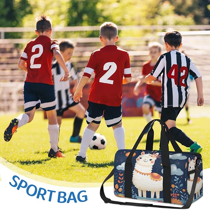 Cute Llama Travel Duffle Bag for Women Men, Overnight Weekender Bag, Carry on Tote for Sport Gym