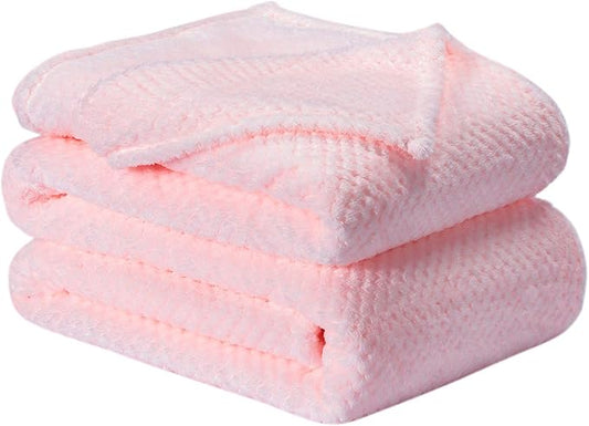 Fuzzy Throw Blanket, Plush Fleece Blankets for Adults, Toddler, Boys and Girls, Warm Soft Blankets and Throws for Bed, Couch, Sofa, Travel and Outdoor, Camping (Queen(80"x90"), XXL-Baby Pink)