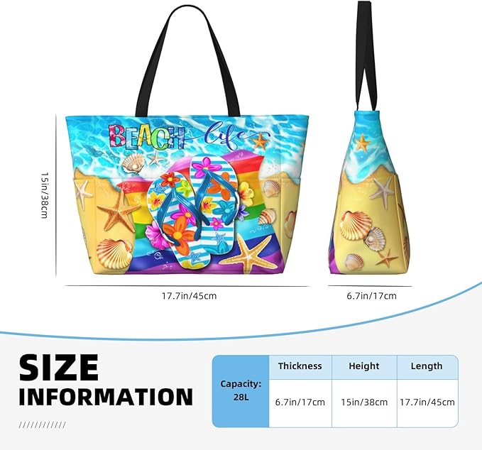 Extra Large Beach Bags For Women, Waterproof Beach Totes Bags For Women, Lightweight Foldable Pool Bag With Zipper