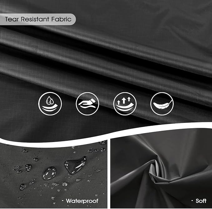 Cosmine Hooded Rain Poncho for Adult with Pocket, Waterproof Lightweight Unisex Raincoat Jacket for Hiking Camping Emergency