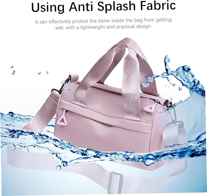 Mini Gym Bag for Women Mini Gym Bag, 9.5x4.7x5.5 inch Nylon Duffle, Handheld/Crossbody/Shoulder Duffle with Adjustable Strap, Zipper Small