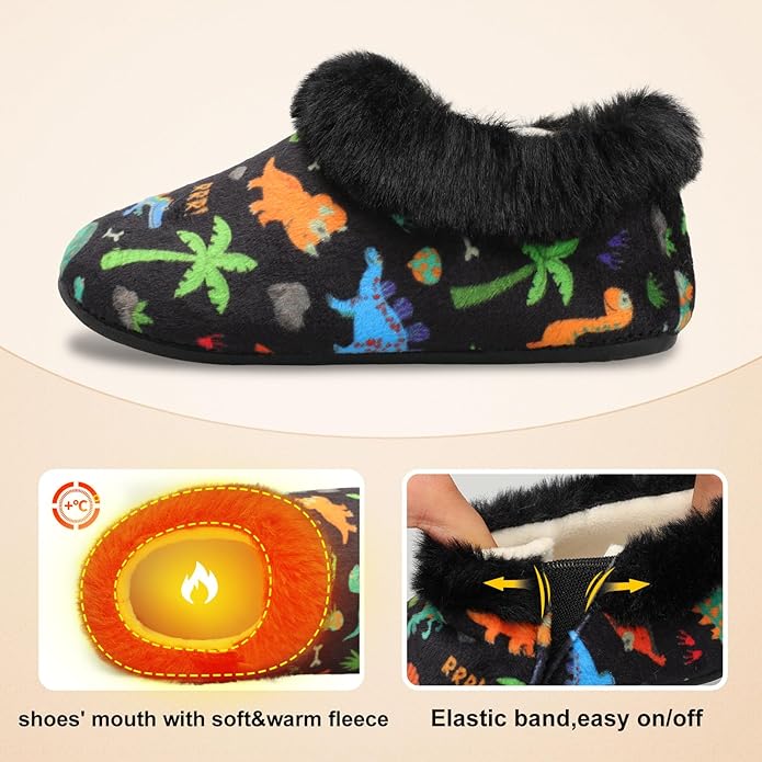 Centipede Demon Toddler Slippers for Boys Girls Slip on Kids Baby Toddlers House Shoes Lightweight Barefoot Furry Sock Shoes Indoor Outdoor Warm Walking Shoes