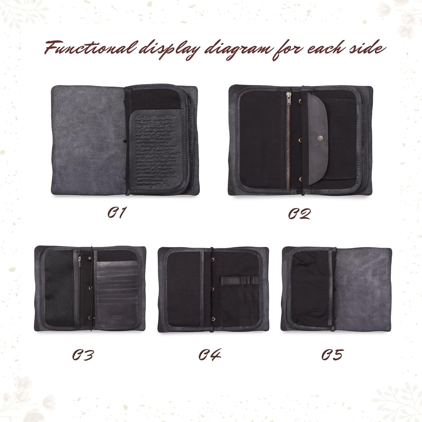 Genuine Leather Nomad Organizer Travel Wallet | Women's Wallet Clutch Passport Holder