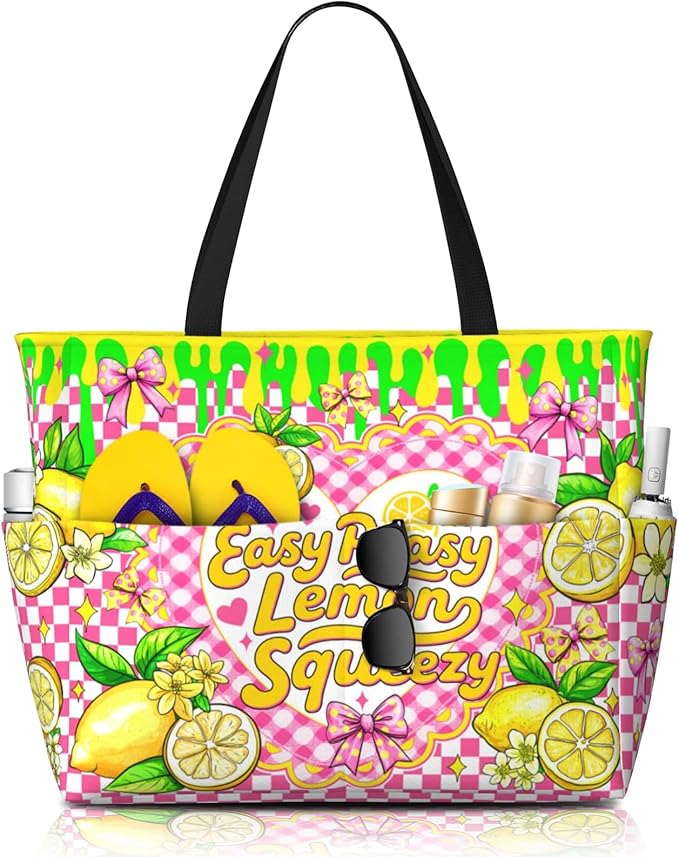 Large Beach Tote Bag Beach Bag Waterproof Sandproof Lightweight Women Tote