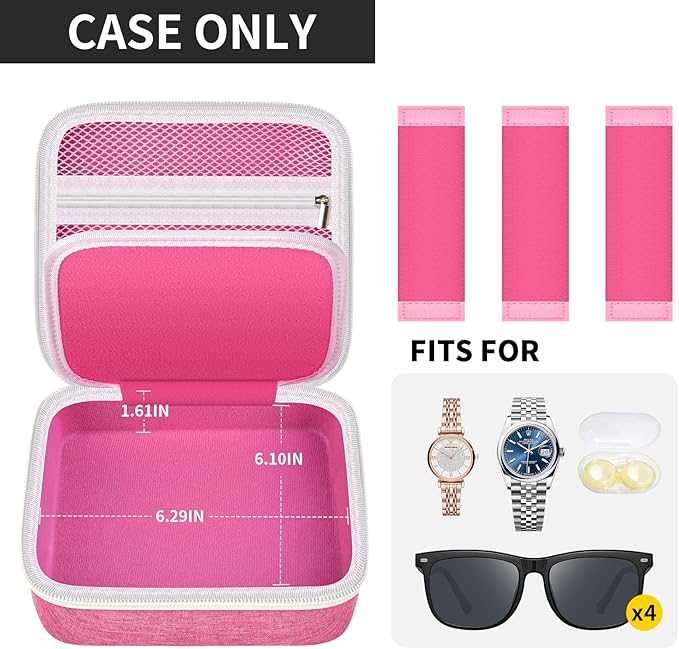 Travel Sunglass Organizer Case for Quay Polarized Sunglasses Men Women, Trendy Glasses Storage Box (Bag Only)
