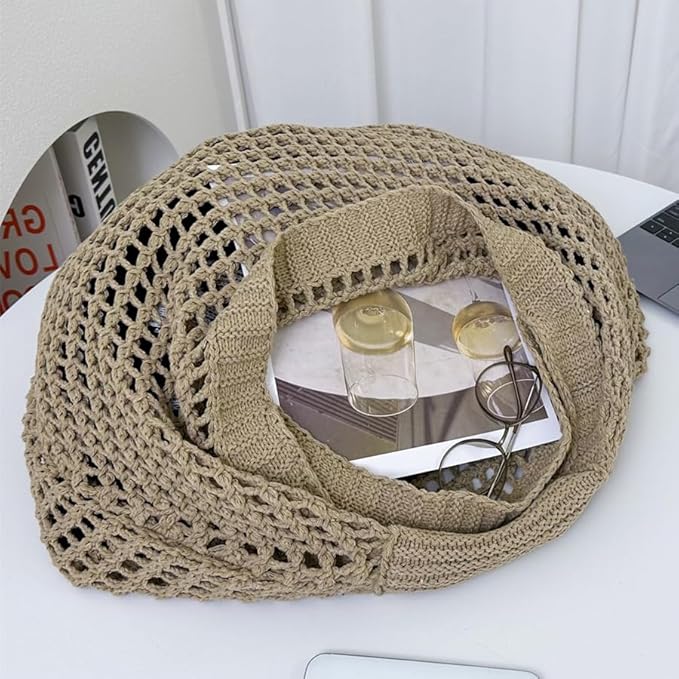 Large Beach Bags for Women Summer Beach Tote Bag Aesthetic Tote Bag Hippie Bag Knit Bag