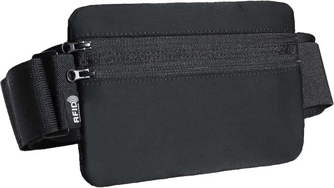 Money Belt bag women Passport Holder for men Secure Hidden Travel Wallet Undercover Fanny Pack rfid travel pouch with airtag waterproof travel purse anti theft