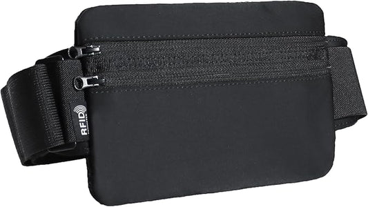 Money Belt bag women Passport Holder for men Secure Hidden Travel Wallet Undercover Fanny Pack rfid travel pouch with airtag waterproof travel purse anti theft