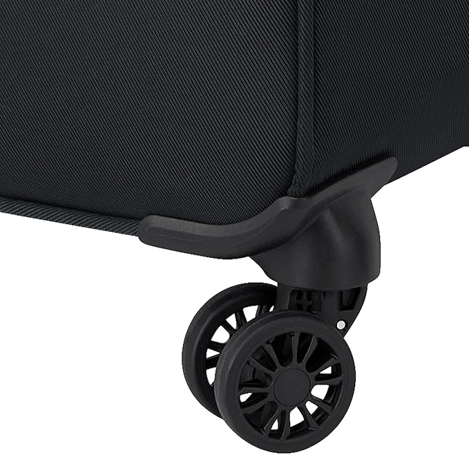 DELSEY PARIS Sky Max 2.0 Softside Expandable Luggage with Spinner Wheels, Black, 2-Piece Set (21/Duffle)
