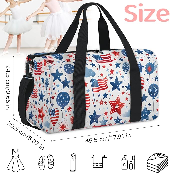 Flags Overnight Travel Bag Unisex White Blue Red Carry-On Size Tote Bag Suitable for Travel Duffle Gym Sports