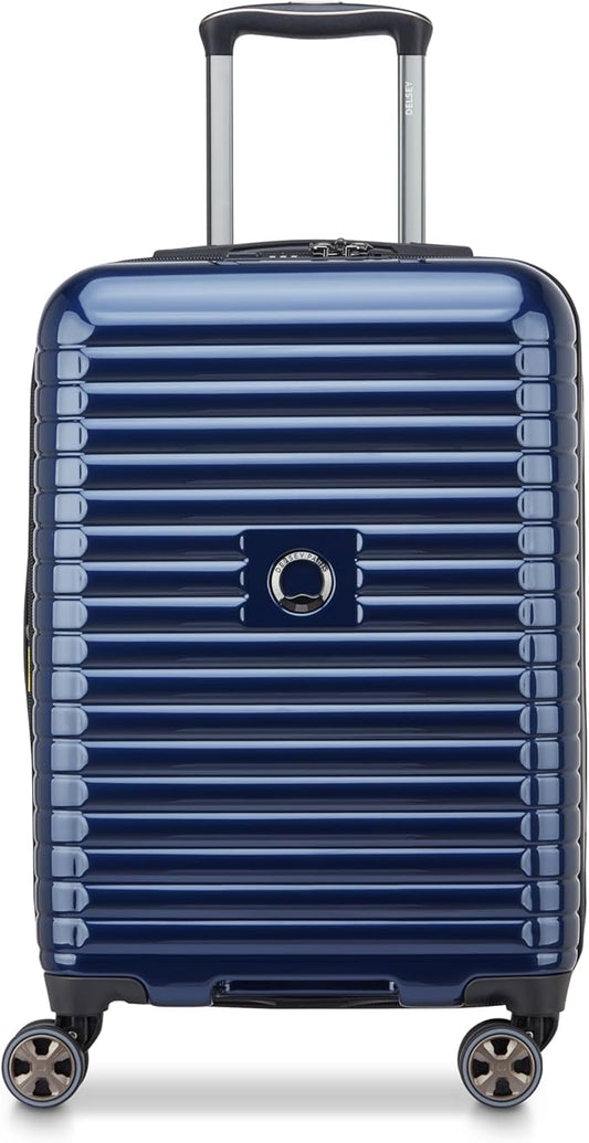 DELSEY PARIS Cruise 3.0 Hardside Expandable Luggage with Spinner Wheels, Deep Sea Navy, Carry on 20 Inch