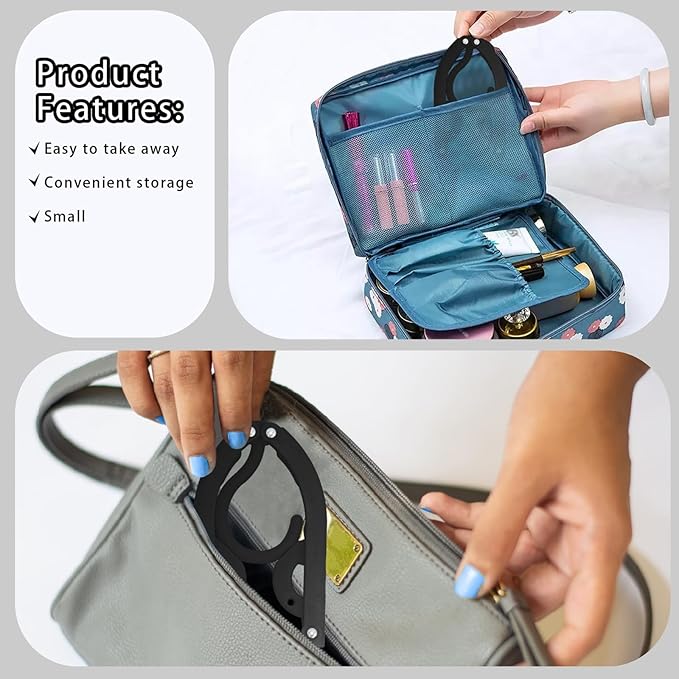 6PCS Portable Folding Clothes Hangers Clothes Drying Rack for Travel (Black)