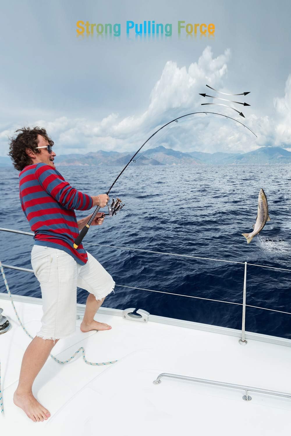 Fishing Rod and Reel Combo, Carbon Fiber Telescopic Fishing Pole with Spinning Reel, Fishing Line, Fishing Lures, Carrier Bag Travel Fishing Rods Kit Freshwater Saltwater Fishing Poles