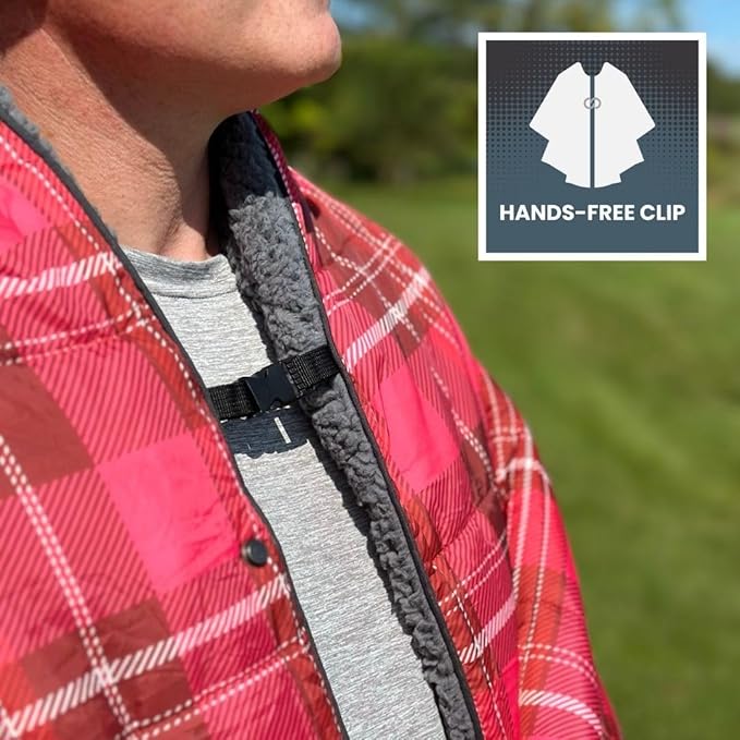 ROAM Weatherproof Sherpa Fleece Blanket - Durable Recycled Ripstop Exterior, Eco Insulation, Compact Travel Design, Machine Washable, All-Season Outdoor & Indoor Blanket, 75" x 52" (Artic Hex)