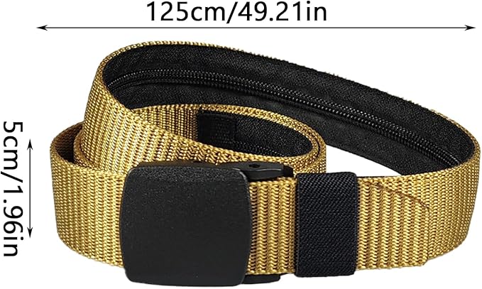 Money Waist Belt, Hidden Travel Pouch, Security Wallet with Blocking, Adjustable Strap for Documents Currency Tickets, Travel Gear, Anti Theft Belt for International Trips