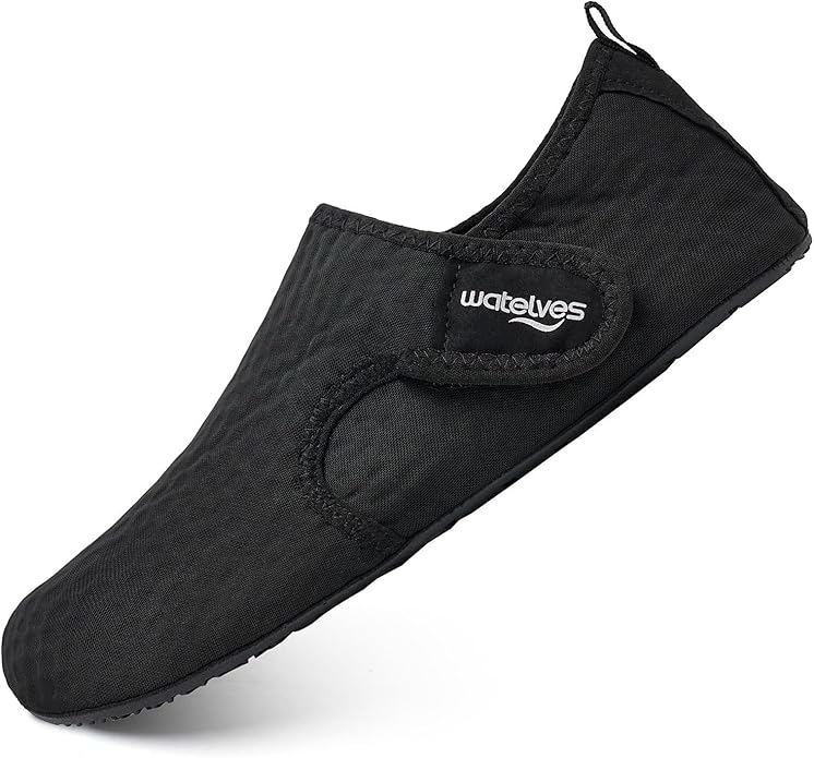 WateLves Water Shoes for Women Men Swim Beach Aqua Socks Quick Dry Barefoot House Slippers Travel Shoes with Adjustable Magic Tape for Pool Diving Boating Yoga Surf