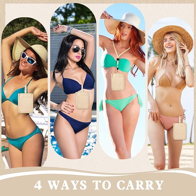 YOYI YOYI Bra Wallet with Hidden Money Pouch & Secret Stash Pocket, Includes Neck Strap, RFID Fabric for Secure Storage of Cash, Cards, & Valuables - Ideal for Travel & Daily Use