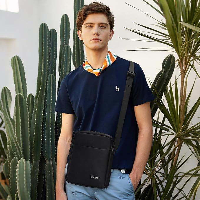 Messenger Bag, Crossbody Bag Shoulder Bag for Men Water Resistant Man Bag Man Purse for Business Office | Slim Business Design, Lightweight Commuter