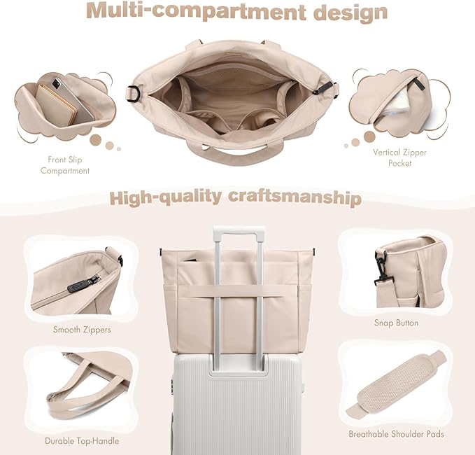 14L Puffer Diaper Bag Tote, Large Capacity Travel Diaper bags, Crossbody Hospital Bag for mom