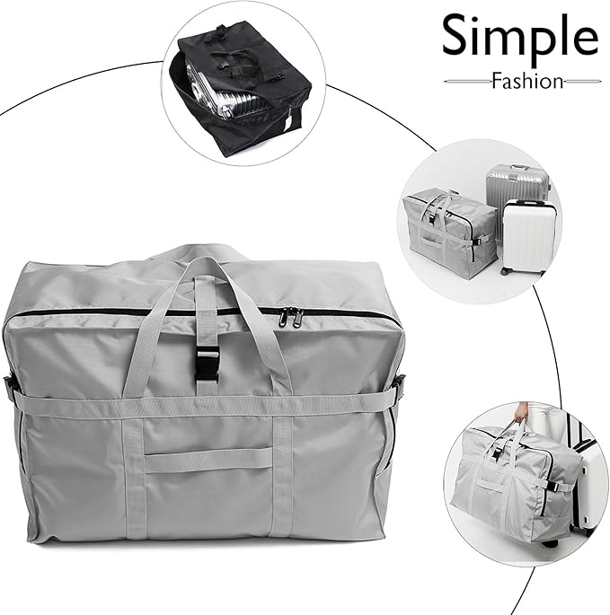Travel Duffle Bag,Large Storage Bags,Foldable Weekender Bag,Overnight bag,Heavy Duty Travel Bag,Reinforced Carry Straps Gmy Dance Bag for Men And Women Camping,Moving,Hospital