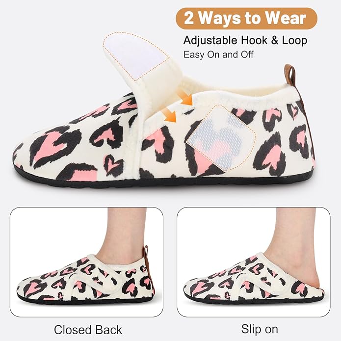 Ultrafun House Slippers for Women Men Slip on Barefoot Slippers Socks Soft Lightweight Rubble Sole House Shoes Indoor/Outdoor
