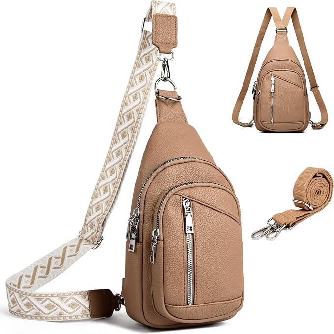 MYHOZEE Small Diaper Bag Crossbody Sling Purse for Women - 2 in 1 Leather Backpack with 2 Straps for Short Trips Work Daily | Mini diaper bag, Instant Wipes pocket, Adjustable Straps, Credit card slot, Moms and dads, Reusable Wipe pouchs