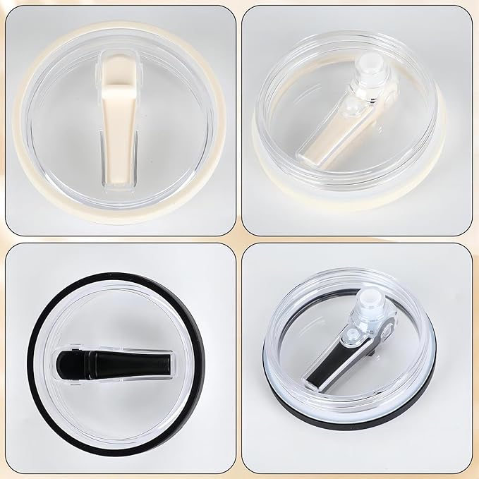 32 oz Tumbler Flip Straw Lid Replacement Fit for HydroJug Traveler （Only）,2 Pack Leak Proof for HydroJug Lid Replacement Spill Proof Reusable Tumbler Cover Compatible with 32oz Cup Accessories (Black)
