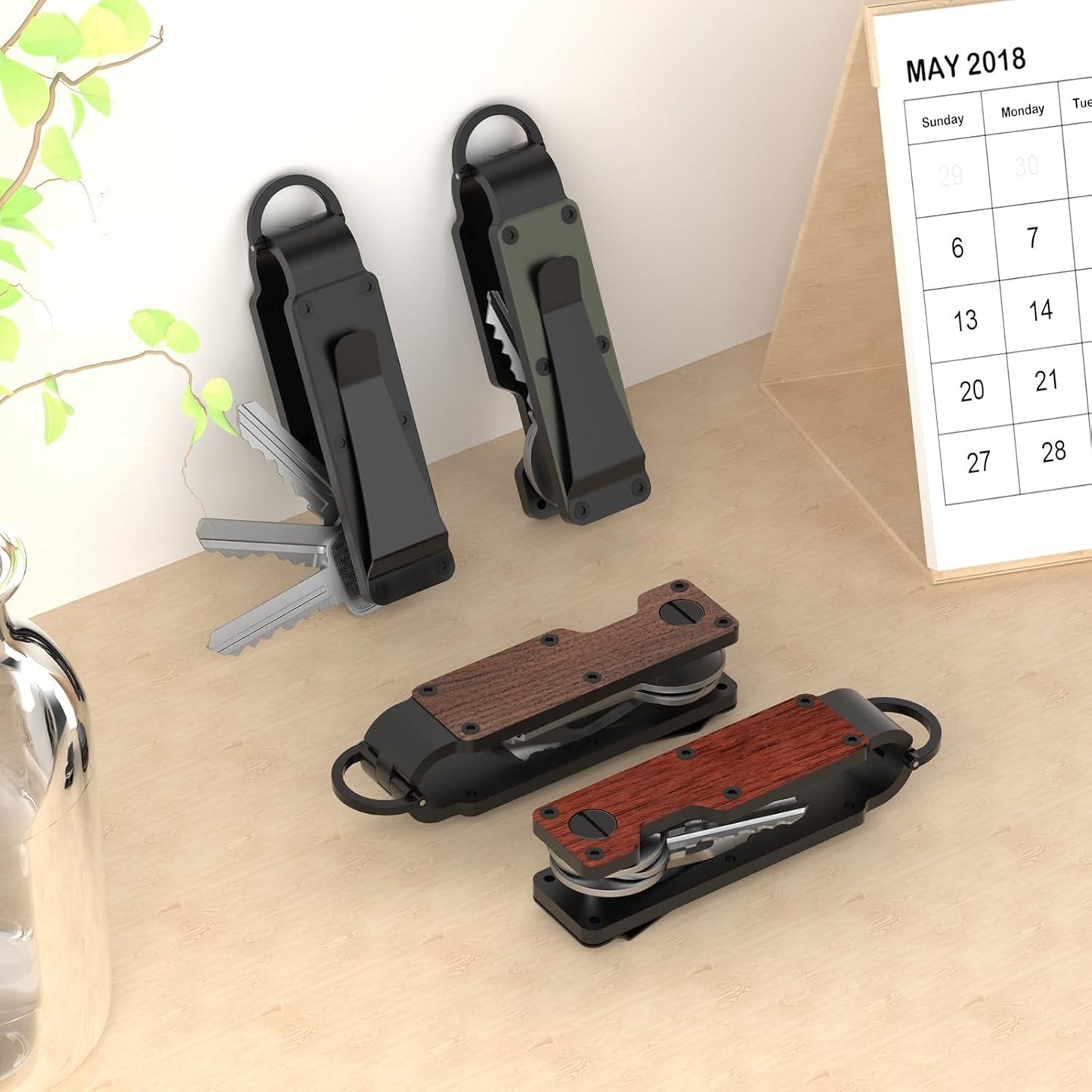 Key Organizer Minimalist Innovative Keyholder Compact Keys Organizer Smart KeyChain Secures 2-6 Keys
