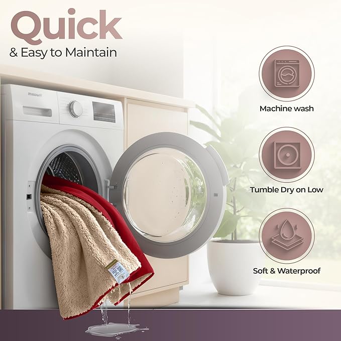 Sacred Weapon Blanket Waterproof and Stain Proof – Water Proof Blanket for Bed & Couch – Splash Throw Blanket VIP – Washable King, Queen Mattress Protector Waterproof – Dark Red 80"x80"