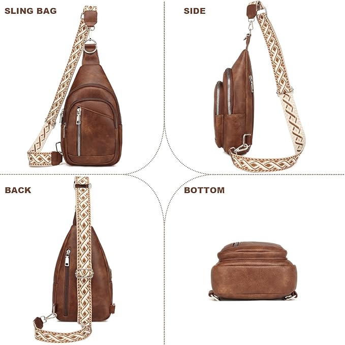 MYHOZEE Small Diaper Bag Crossbody Sling Purse for Women - 2 in 1 Leather Backpack with 2 Straps for Short Trips Work Daily | Mini diaper bag, Instant Wipes pocket, Adjustable Straps, Credit card slot, Moms and dads, Reusable Wipe pouchs