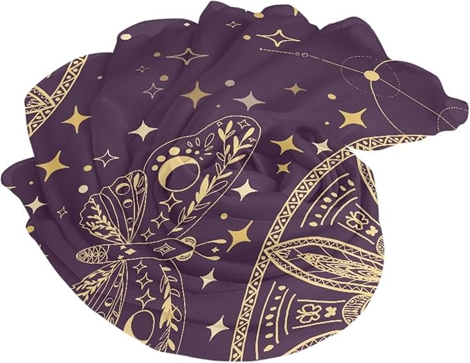Beach Towel - Thin Lightweight Quick Dry Beach Towel 66x44 Inches Sandproof Pool Towels, Microfiber Compact for Travel Swimming Bath for Women Men (Size S) Mandala Butterfly Star Print