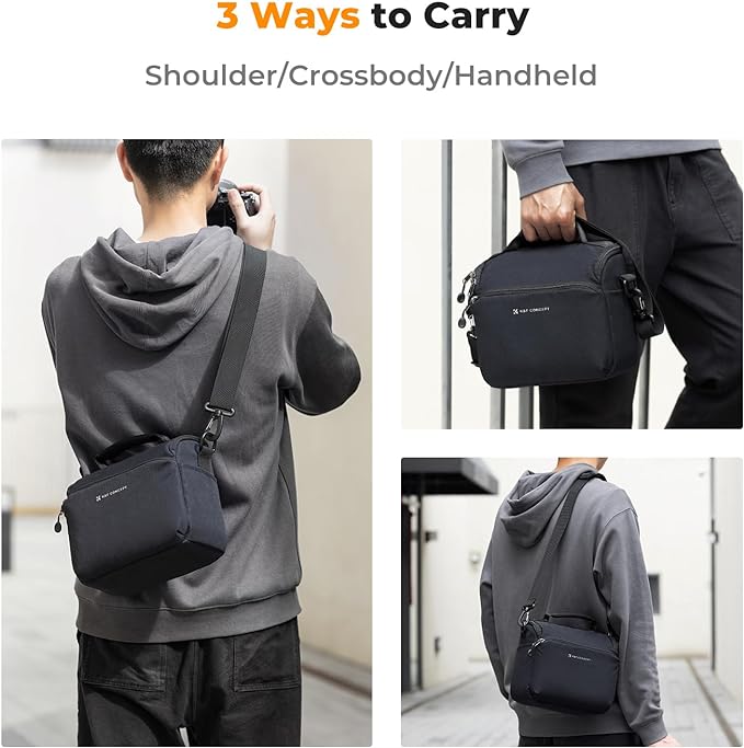 K&F CONCEPT Camera Sling Bag Small Crossbody Camera Case DSLR/SLR/Cute Compact Shoulder Photography Bags for Photographers