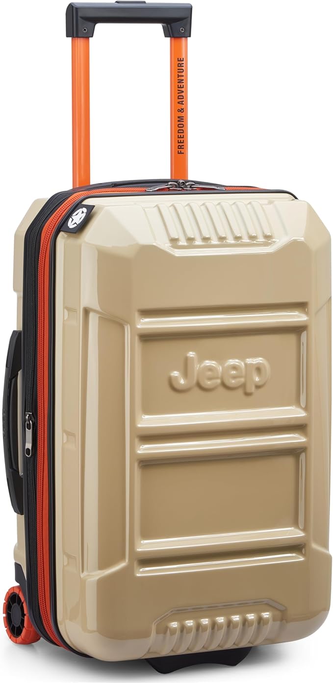 Jeep JH003B Hardside Expandable Luggage with Two Wheels, Warm Sand, Carry-On 21 Inch