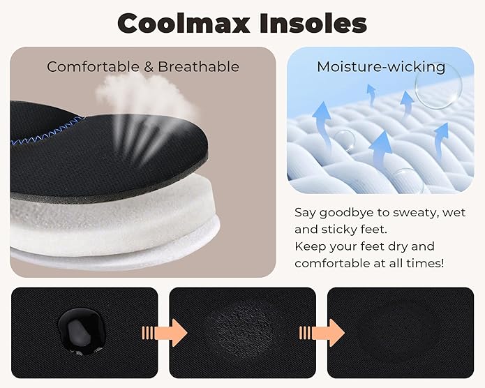 Mens Slip On Slippers Coolmax® Two Tone Comfy Slipper Memory Foam Slippers Indoor Outdoor Men's House Shoes Loafers Camping Slipper Two Styles | Moisture-wicking | Breathable