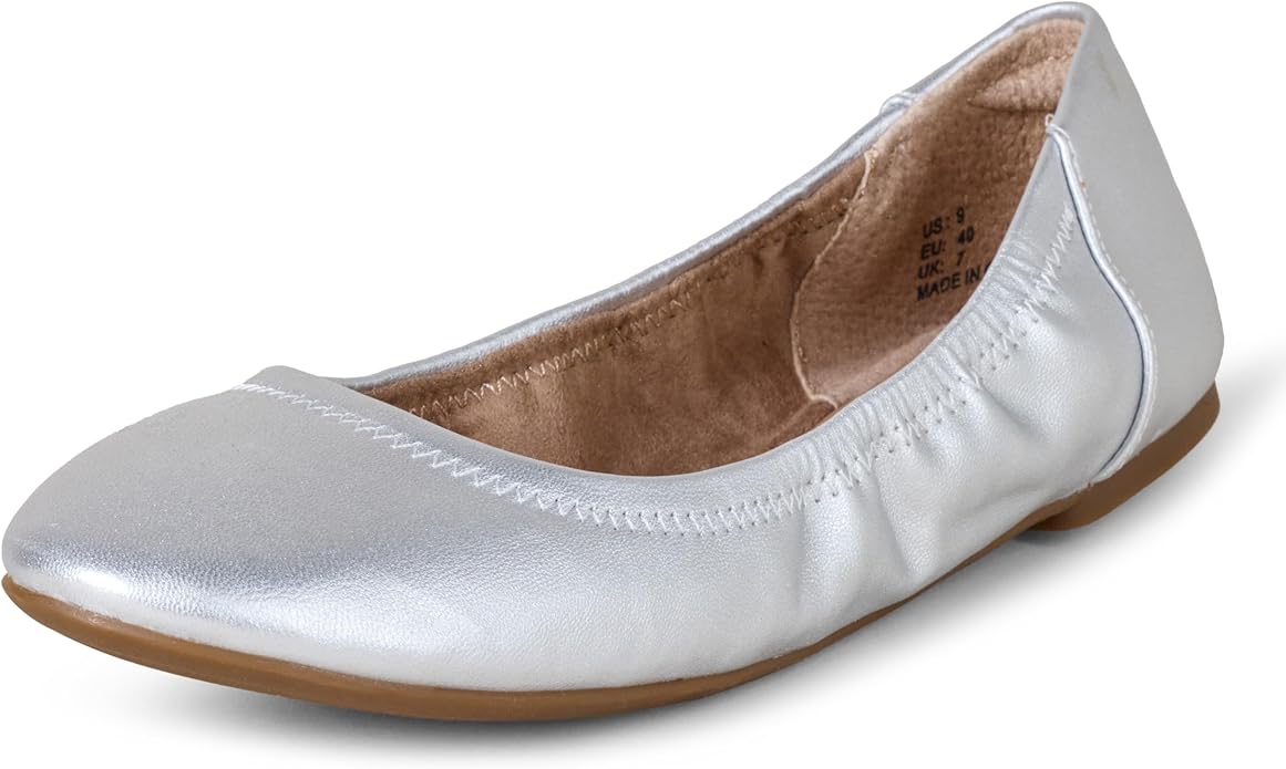 Amazon Essentials Women's Belice Comfortable Slip-On Ballet Flats Shoes