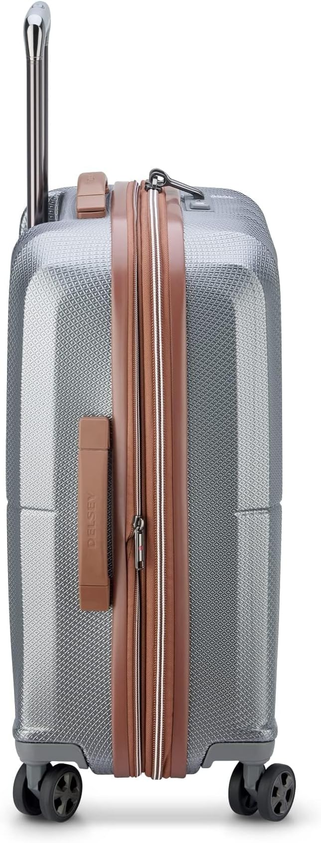 DELSEY PARIS Carrousel Hardside Expandable Luggage with Spinner Wheels, Platinum, 3 Piece Set (21/24/28)