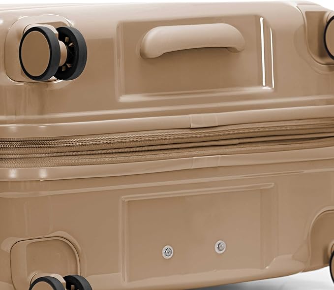 Traveler's Choice Edinburgh II Hardside Spinner Luggage, TSA Lock, Sand, 25" Medium