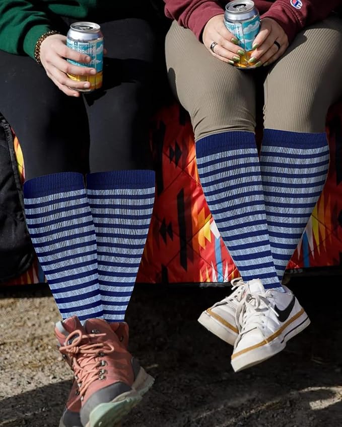 2Packs Compression Socks for Women - 15-20 mmHg Graduated Circulation Support for Nurses, Athletes and Travel