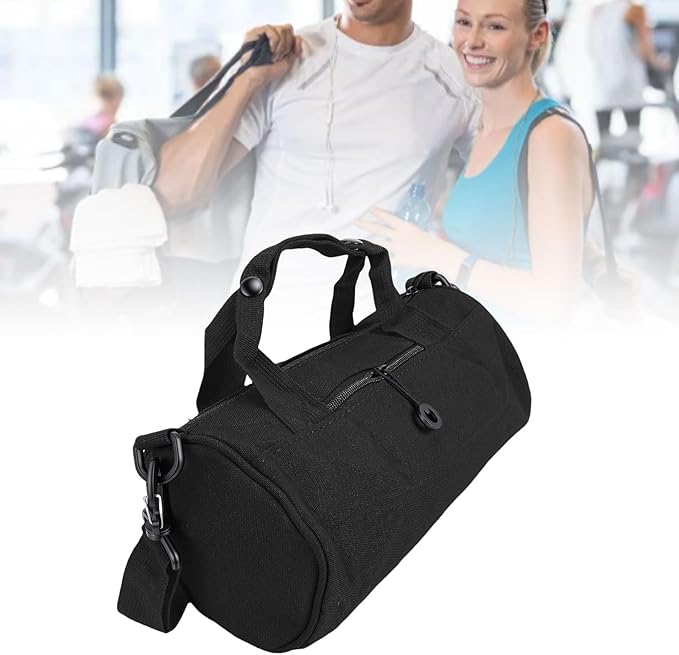 Greensen Compact Travel Bag, Oxford Fabric Gym Bag with Organized Storage, Lightweight and Versatile for Weekend Getaways and Daily Use (Black)