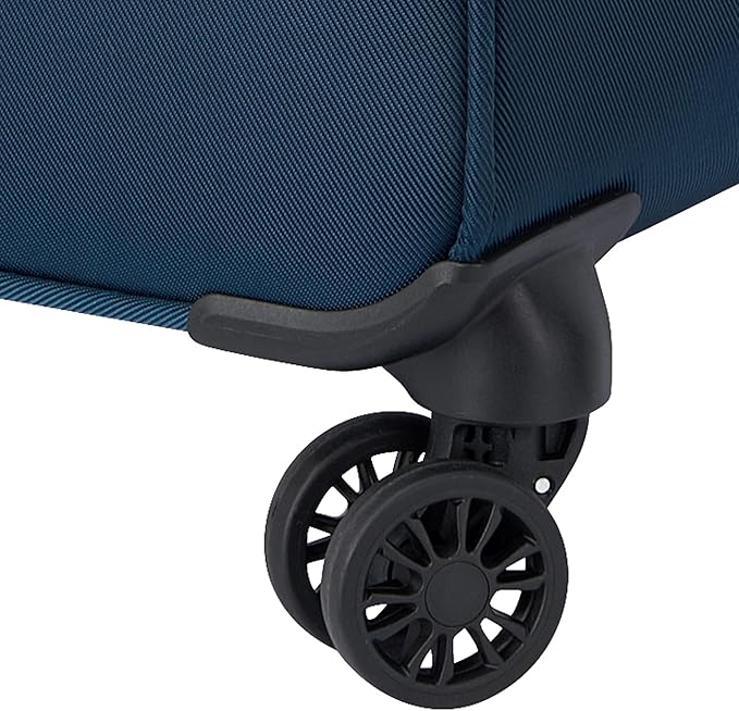 DELSEY PARIS Sky Max 2.0 Softside Expandable Luggage with Spinner Wheels 2 Piece Set, Blue (24 Inch/Duffle)