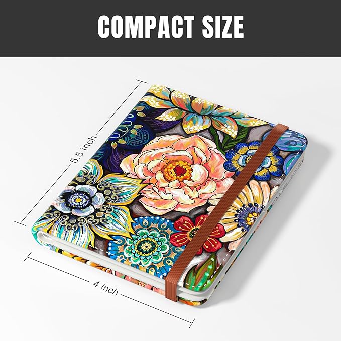 Rimilak Passport Holder, RFID Blocking Passport Cover Wallet Travel Essentials, Leather Travel Air Ticket Documents Organizer Protector for Women and Men, Mandala Flower