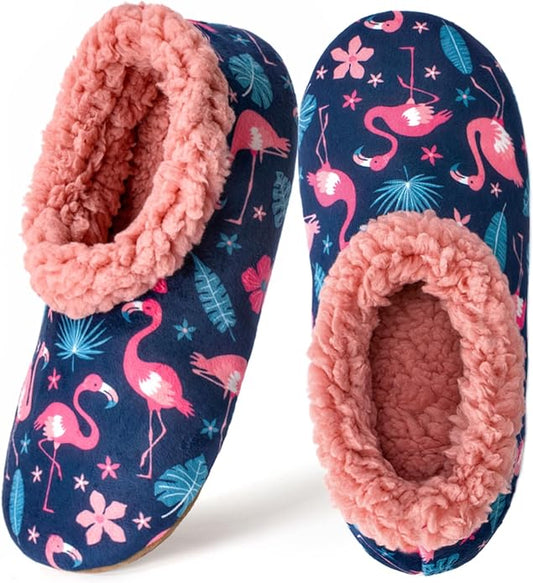 Cozylook Fuzzy Slippers for Women Indoor, Warm Bedroom Slip On Shoes, Winter Fluffy House Socks with Grippers, Cozy Christmas Gifts Unique