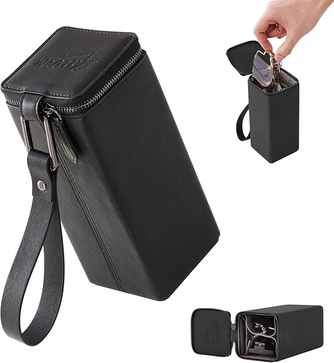 Sunglasses Travel Case Organizer Hangable for Men Women, Eyeglasses Foldable Storage Organizer